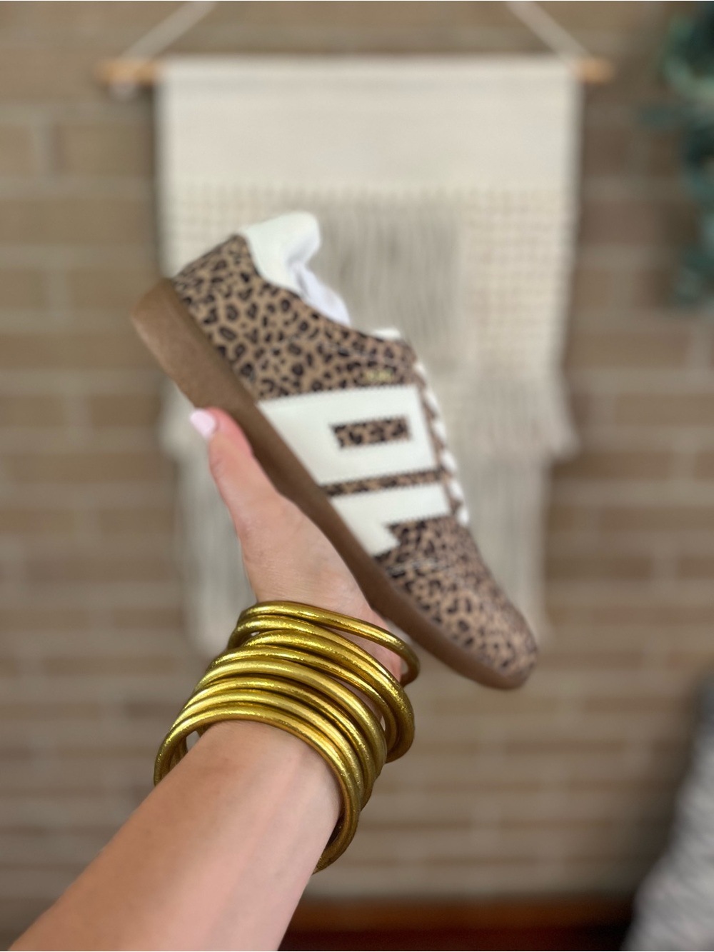 DL1961 Leopard Print Sneakers with White Stripes
